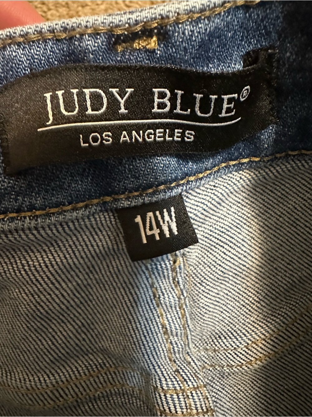 Judy Blue Washed Blue Distressed Boyfriend Jeans size 14W - Picture 3 of 9